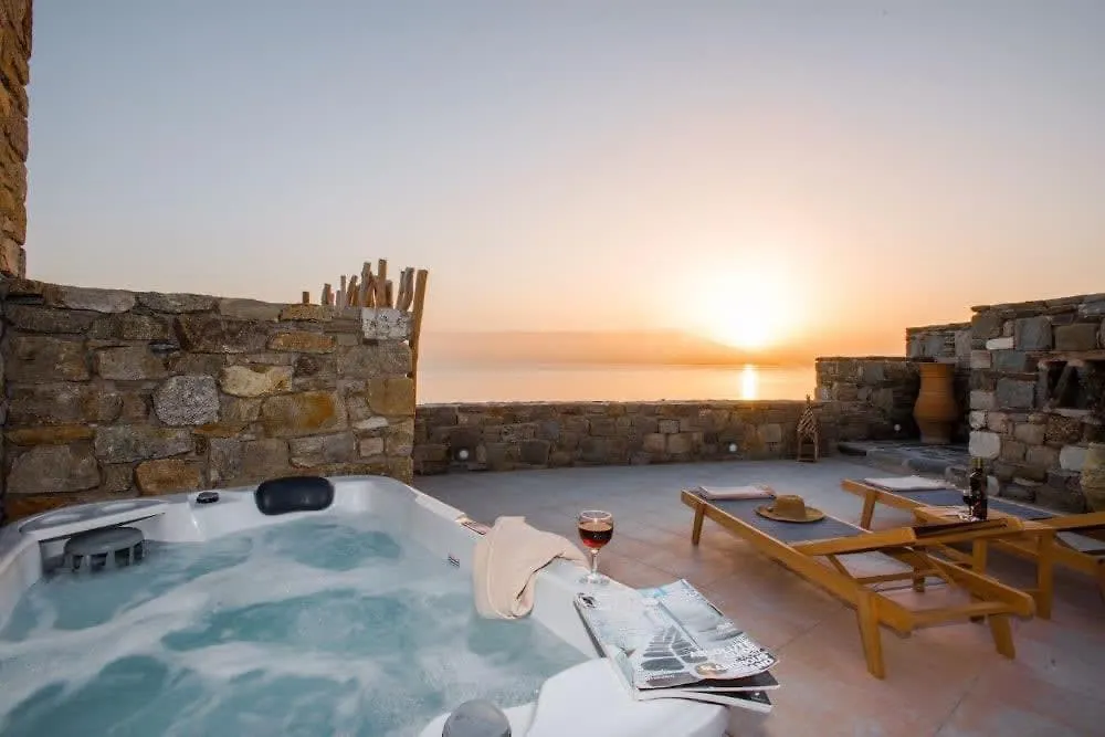 Romantic Mykonian Oasis Suite With Jacuzzi & Sea View Houlakia  Apartment