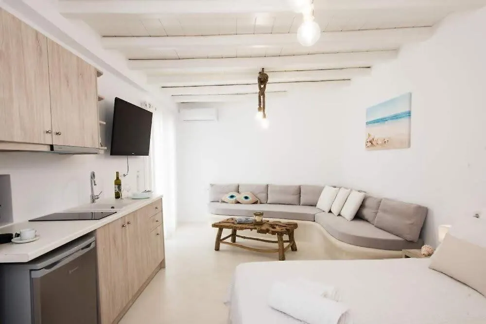 Romantic Mykonian Oasis Suite With Jacuzzi & Sea View Houlakia  Apartment Houlakia (Mykonos)